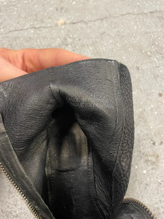 Diesel 2 Zips Black Leather Boots PRaicMI 10