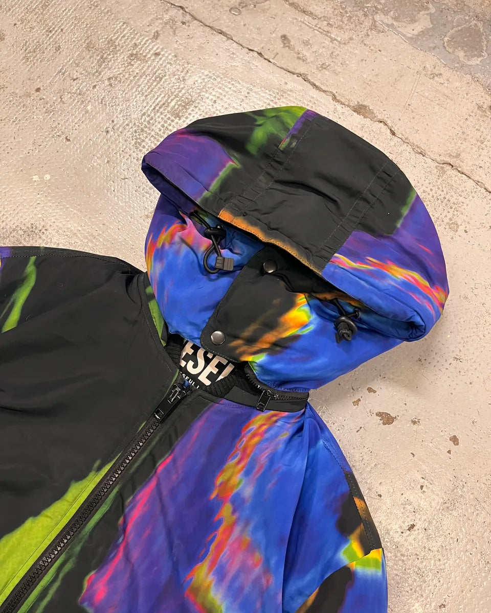 Diesel Abstract Multicolor Hooded Puffer Jacket  SOwzwiV 4
