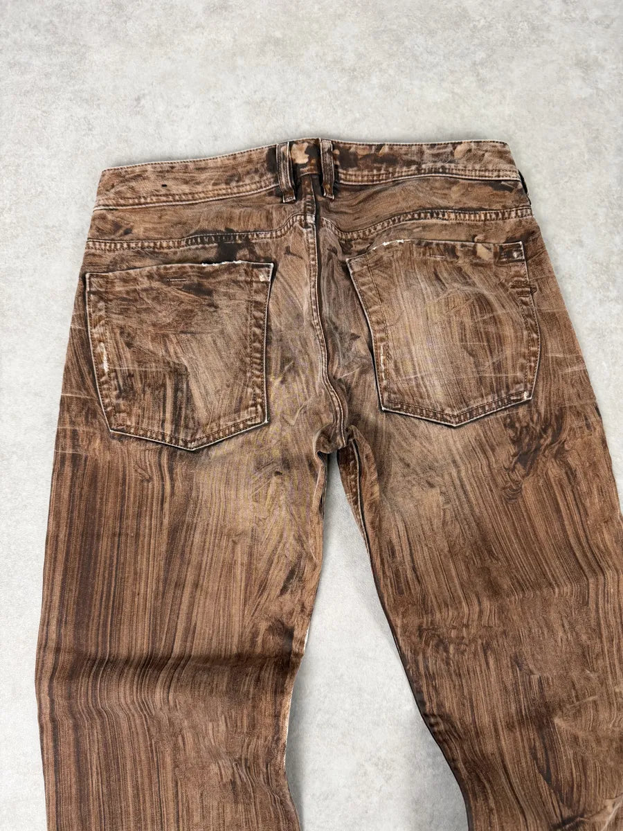 Diesel Abstract Painted Effect Brown Gradient Denim Jeans wZBfJxu 5