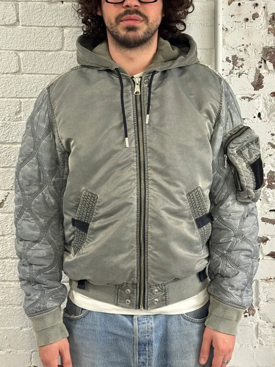Diesel Astro Cargo Grey Bomber Jacket HTIbXrP 1