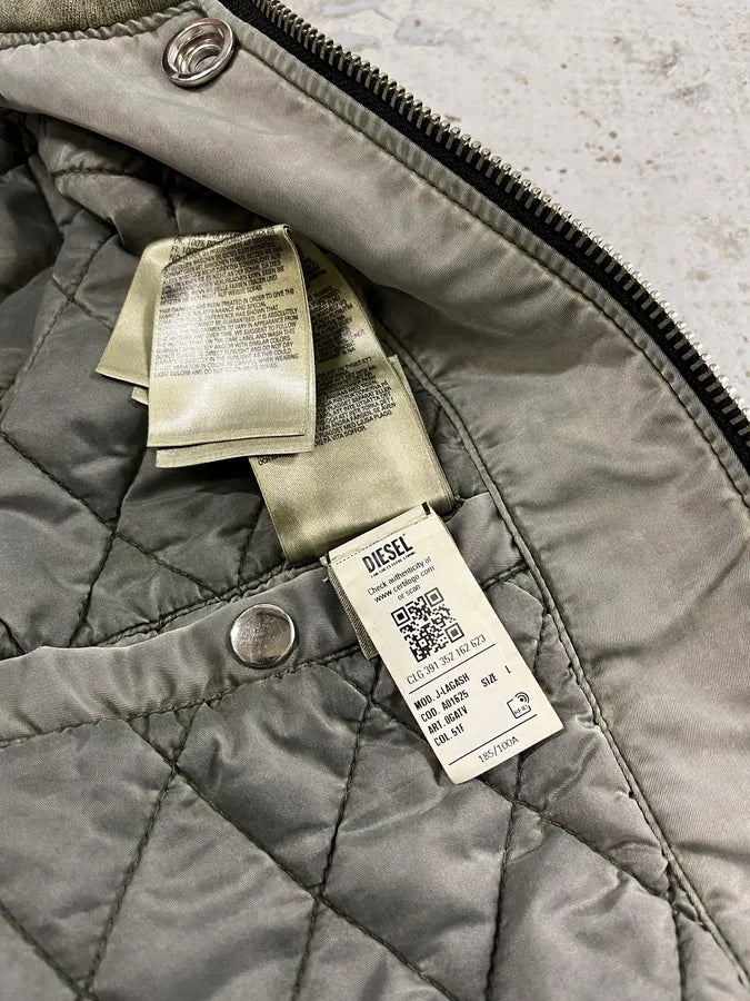 Diesel Astro Cargo Grey Bomber Jacket HTIbXrP 12