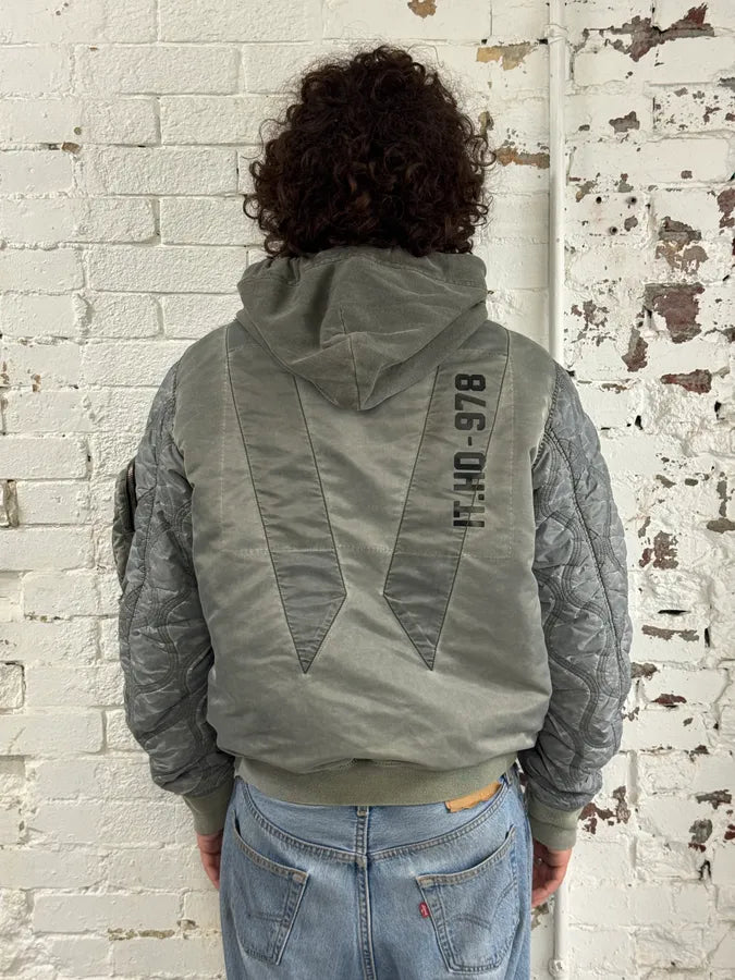 Diesel Astro Cargo Grey Bomber Jacket HTIbXrP 2