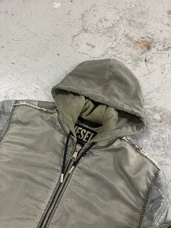 Diesel Astro Cargo Grey Bomber Jacket HTIbXrP 4