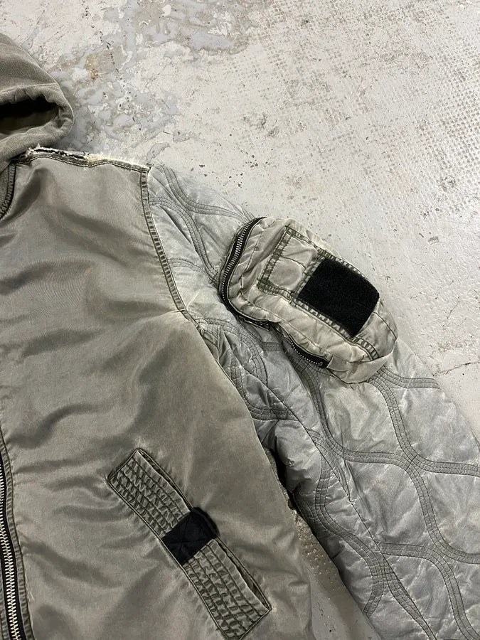 Diesel Astro Cargo Grey Bomber Jacket HTIbXrP 5