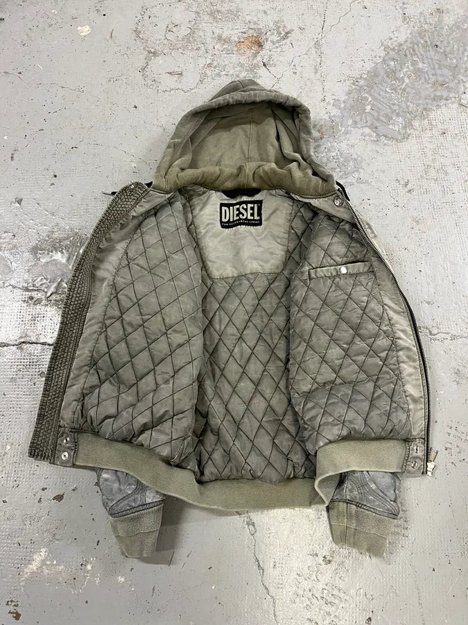 Diesel Astro Cargo Grey Bomber Jacket HTIbXrP 9