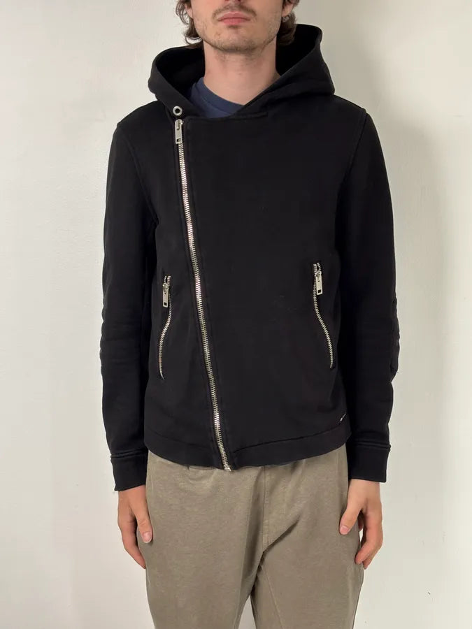 Diesel Asymmetrical Black Zip-up Hoodie hbQDZqx 1