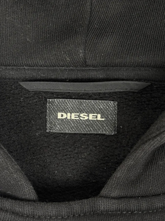 Diesel Asymmetrical Black Zip-up Hoodie hbQDZqx 9