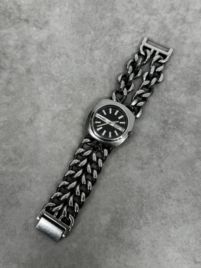Diesel Avant Garde Grey Metallic Chains Watch PcQCIyi 1