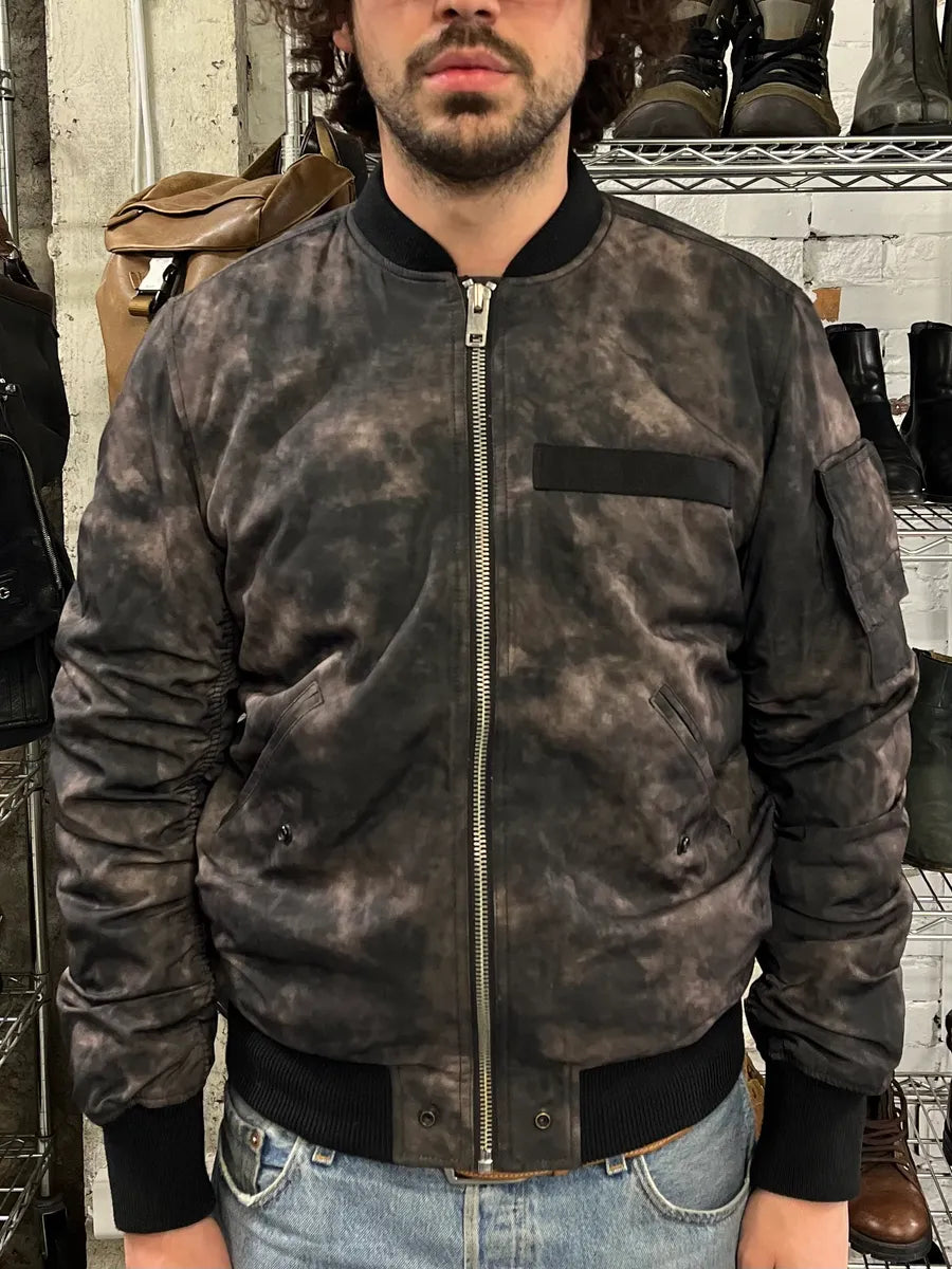 Diesel Black & Grey Shadow Pleated Bomber Jacket ahXCbce 1