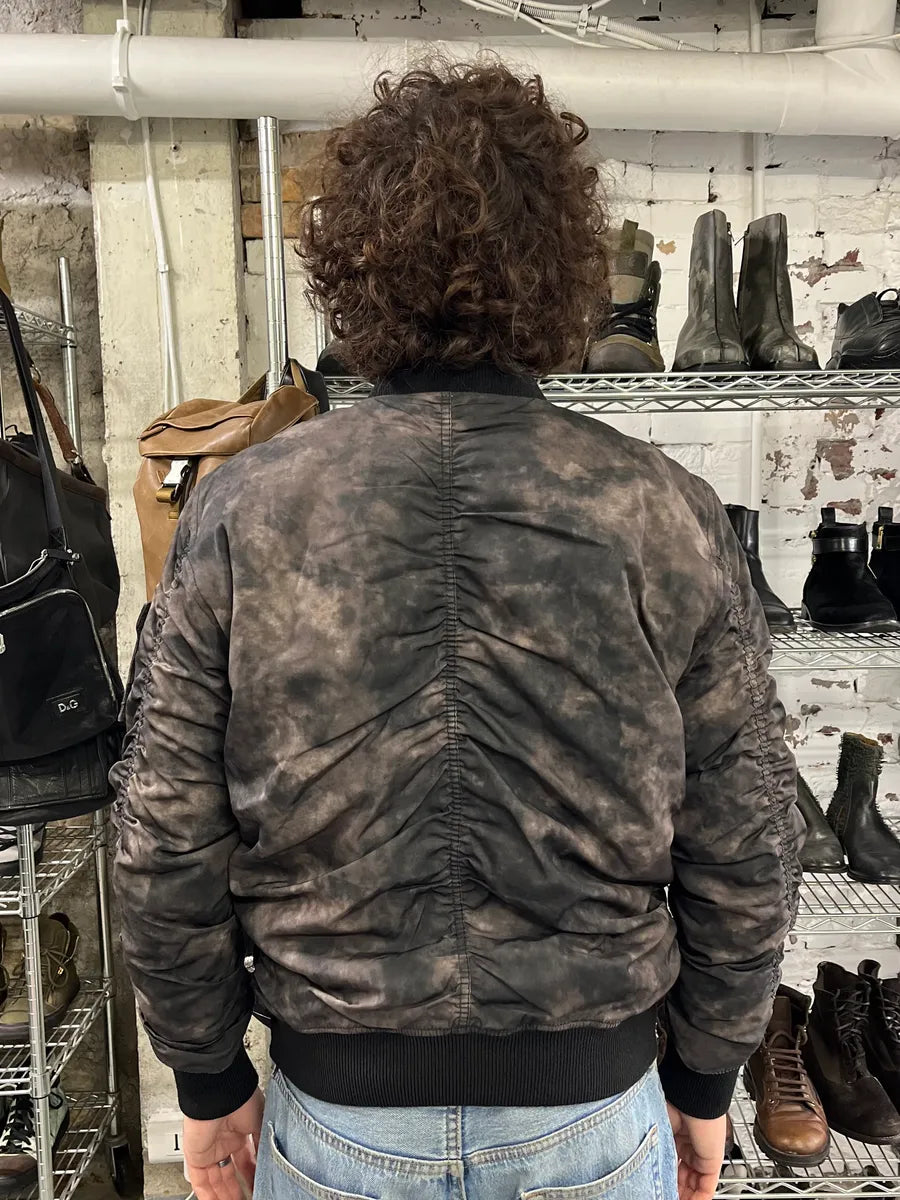 Diesel Black & Grey Shadow Pleated Bomber Jacket ahXCbce 2