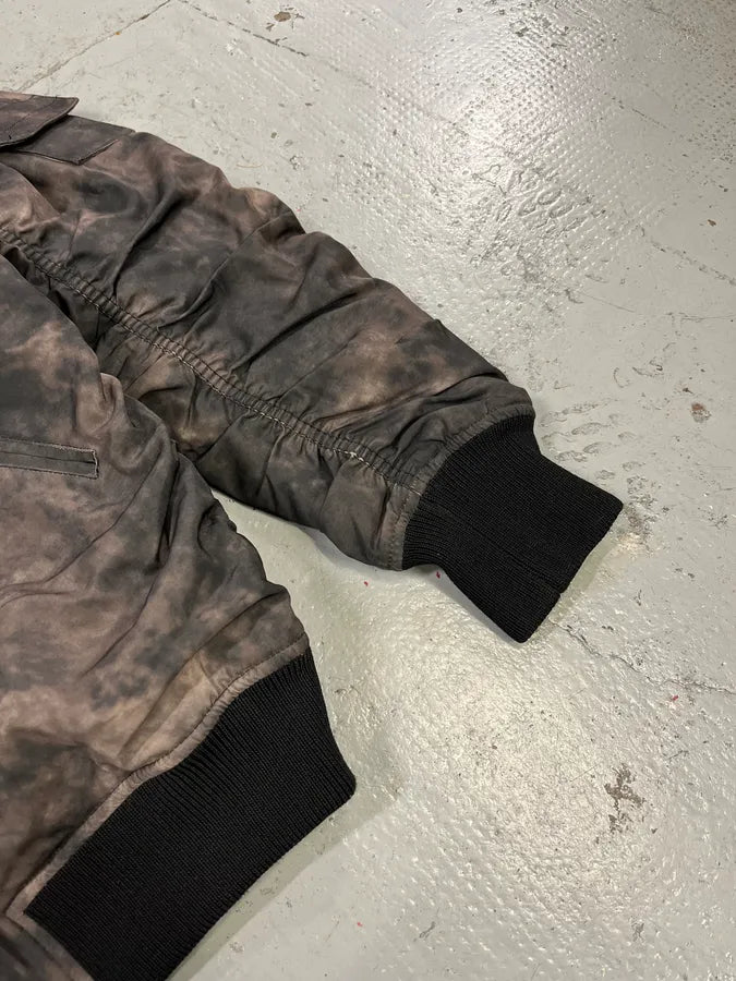 Diesel Black & Grey Shadow Pleated Bomber Jacket ahXCbce 5