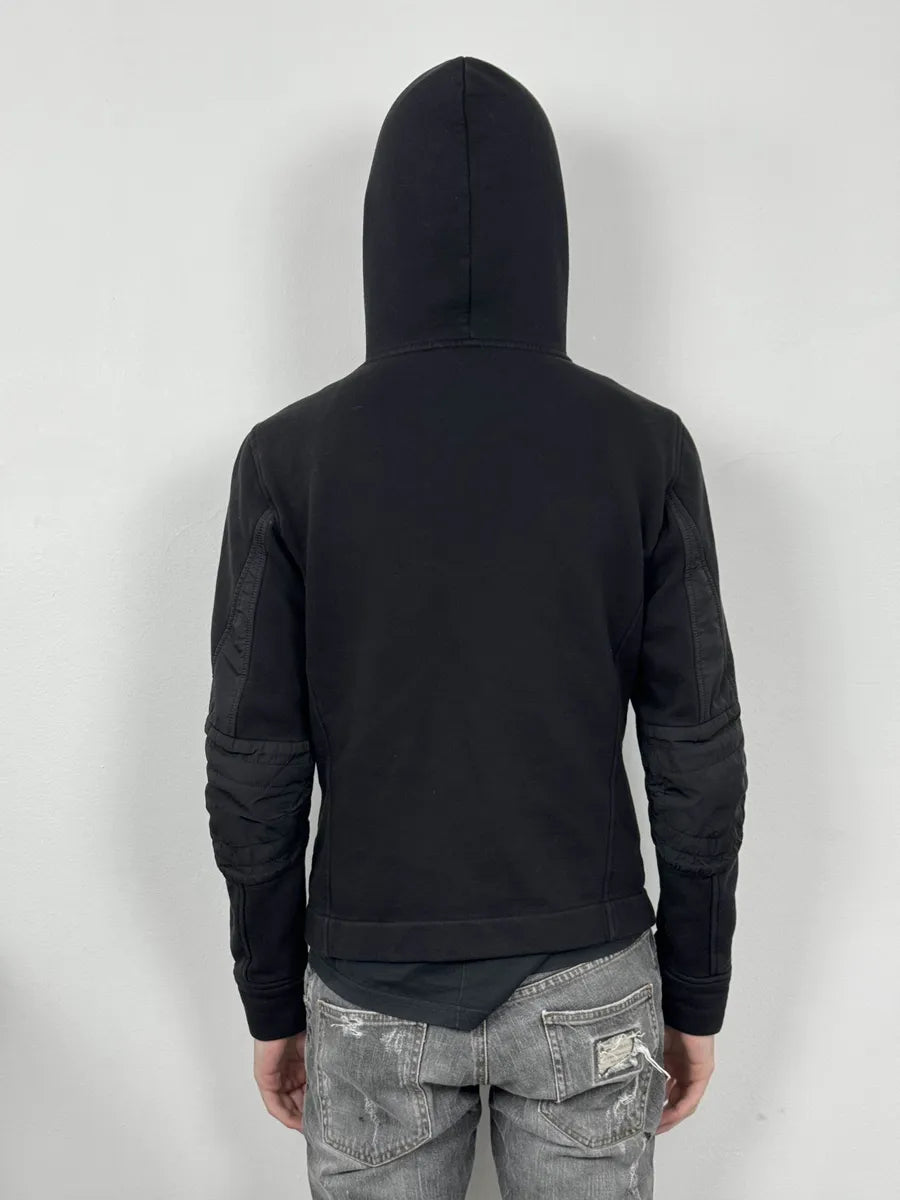 Diesel Black Asymmetrical Biker Zip-up Hoodie IQXsVqW 2