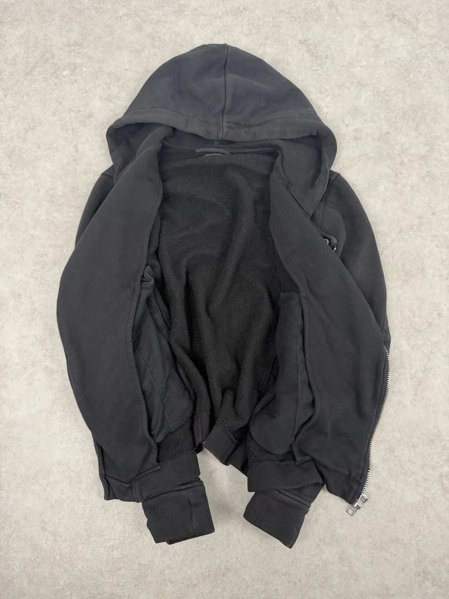 Diesel Black Asymmetrical Biker Zip-up Hoodie IQXsVqW 5