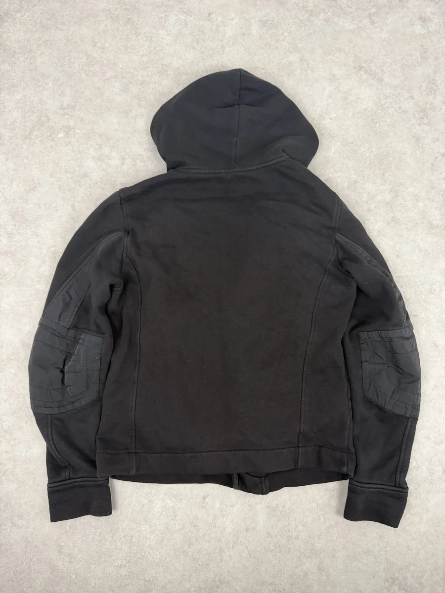 Diesel Black Asymmetrical Biker Zip-up Hoodie IQXsVqW 7