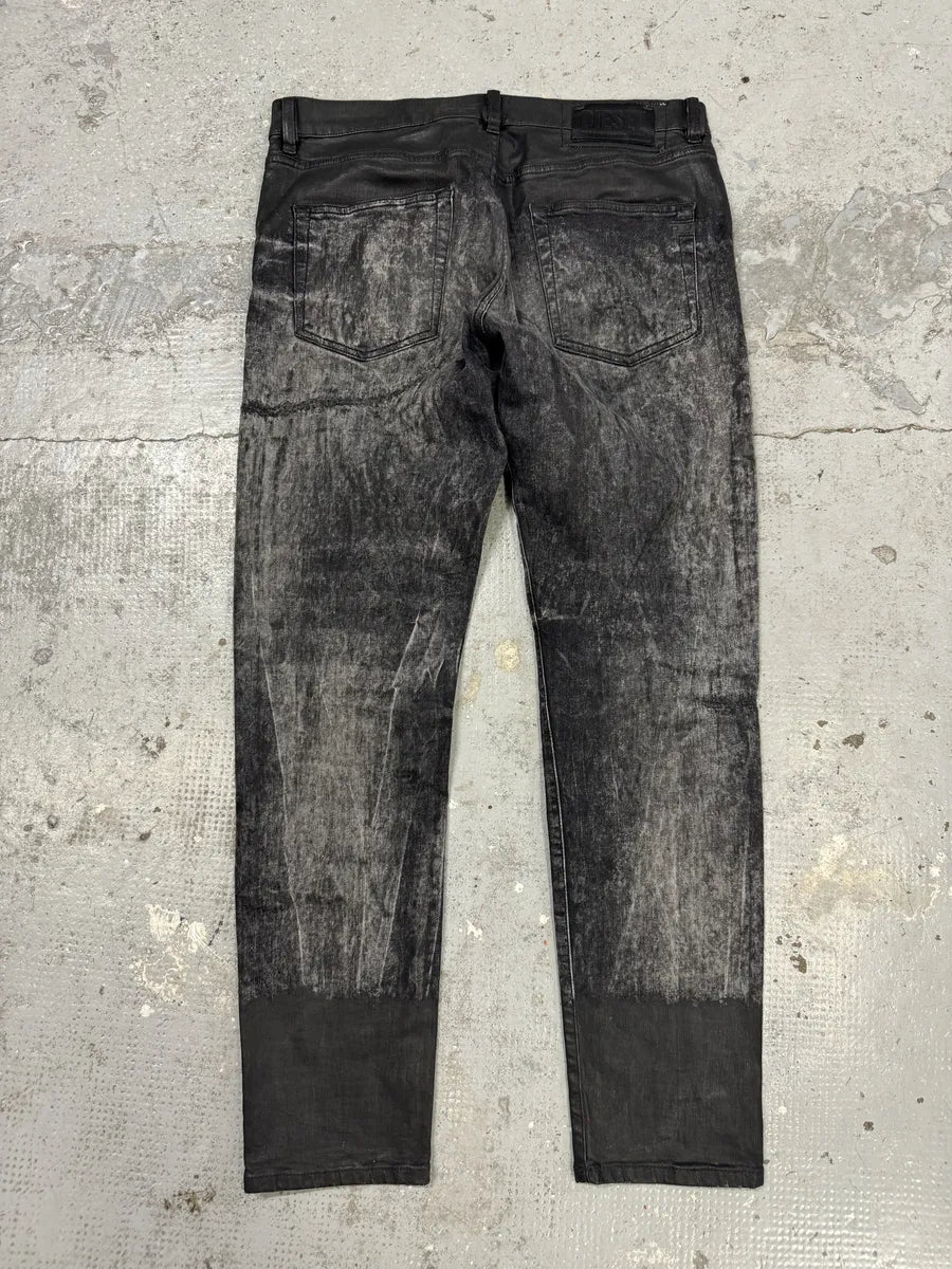 Diesel Black Bleached Effect Coated Slim Jeans IijOyQN 1