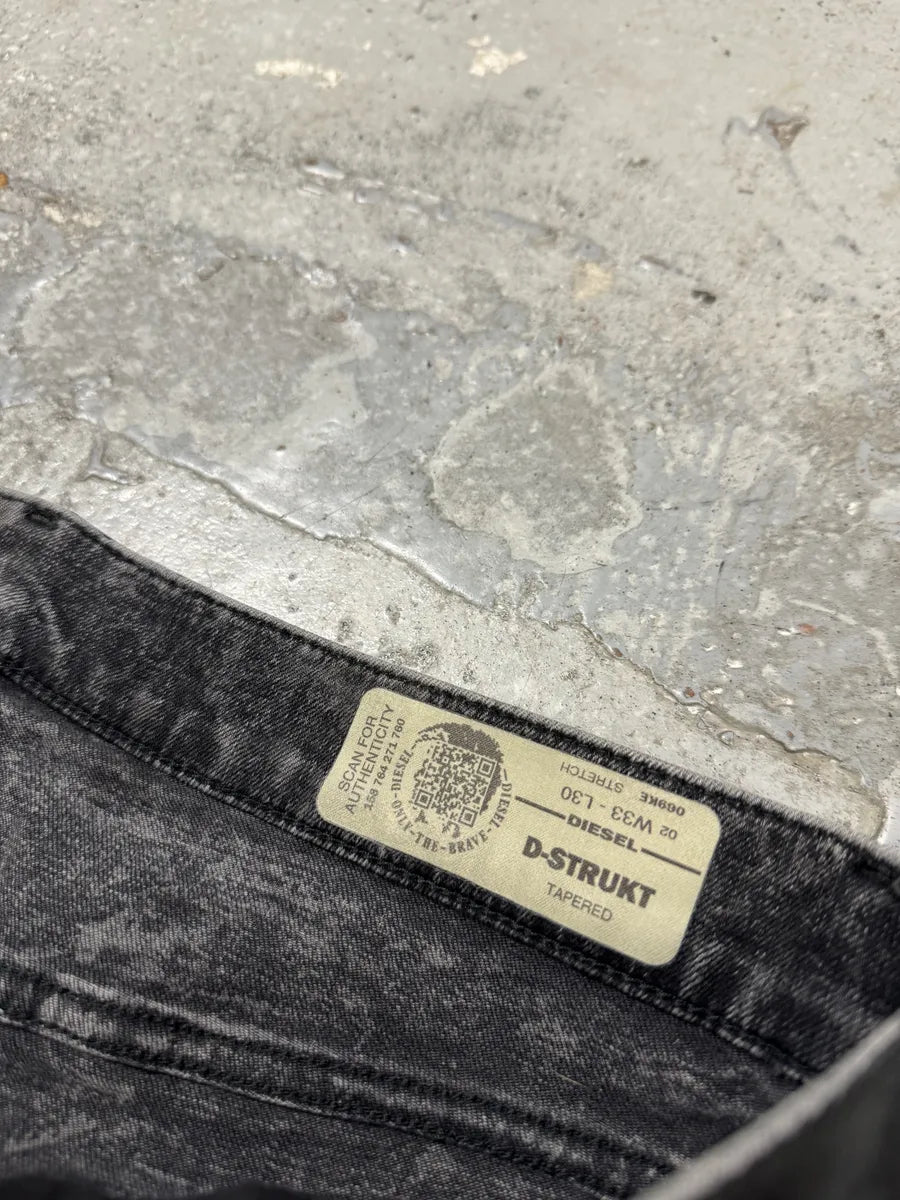 Diesel Black Bleached Effect Coated Slim Jeans IijOyQN 11