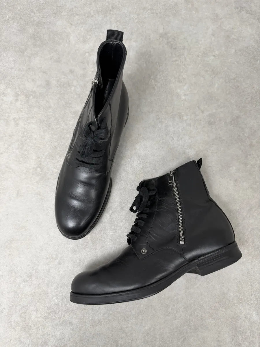 Diesel Black Classy Leather Boots LumhHqv 1