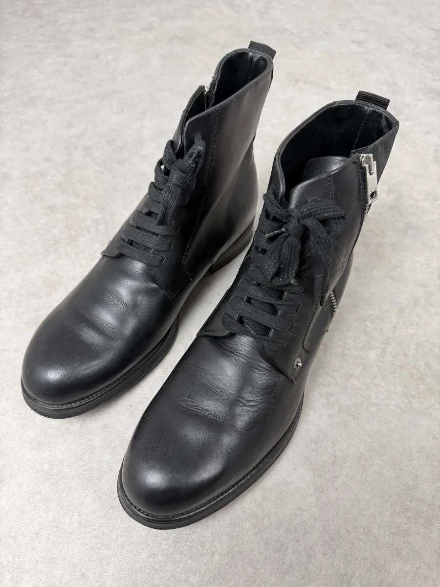 Diesel Black Classy Leather Boots LumhHqv 3