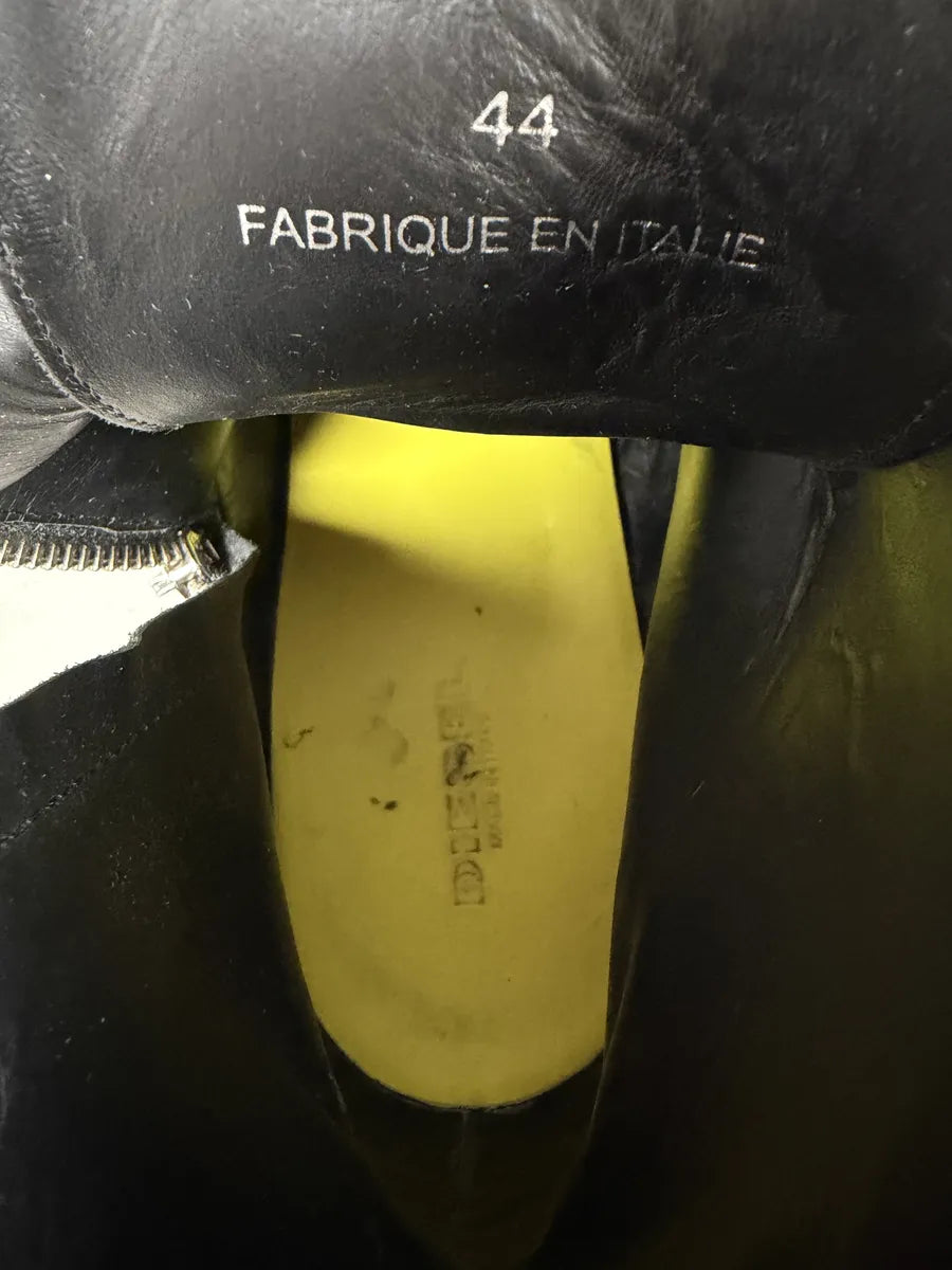 Diesel Black Classy Leather Boots LumhHqv 4