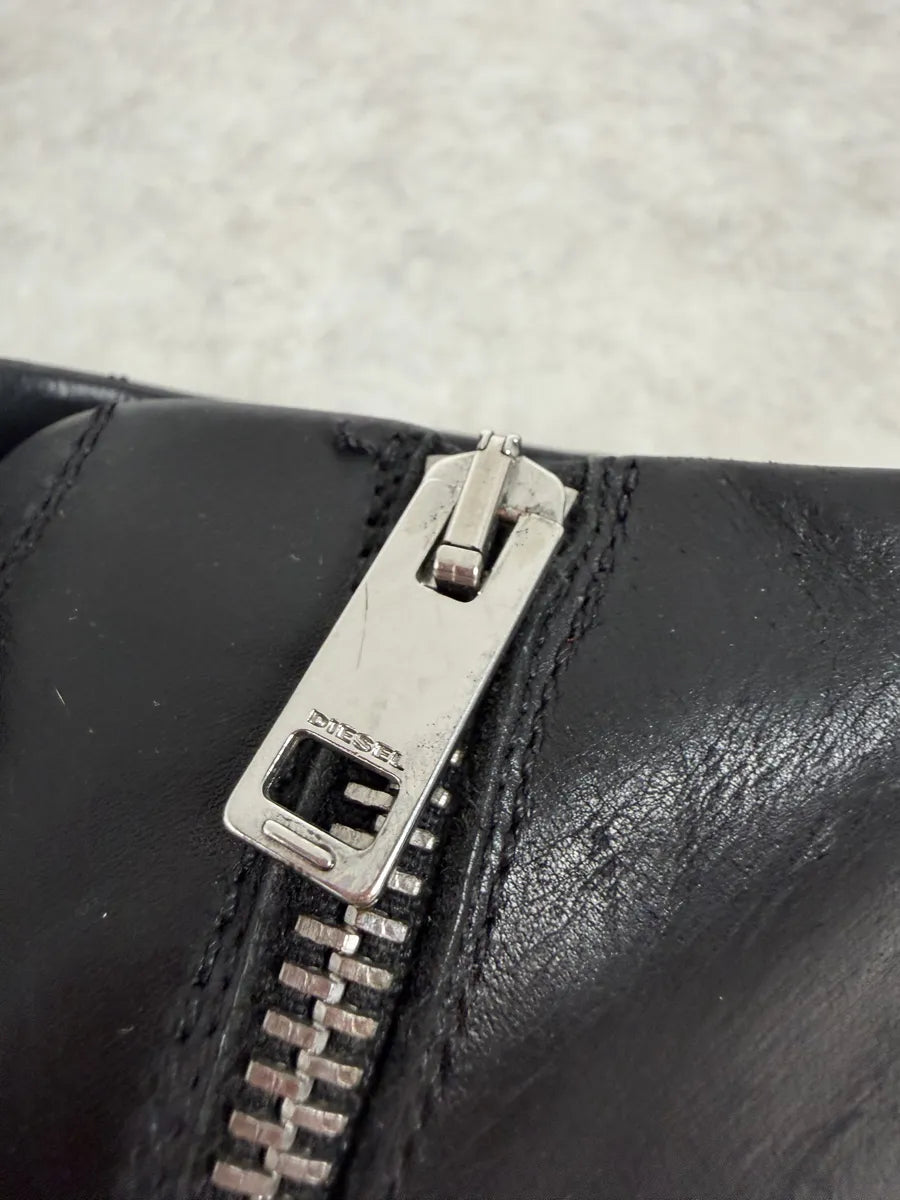 Diesel Black Classy Leather Boots LumhHqv 5