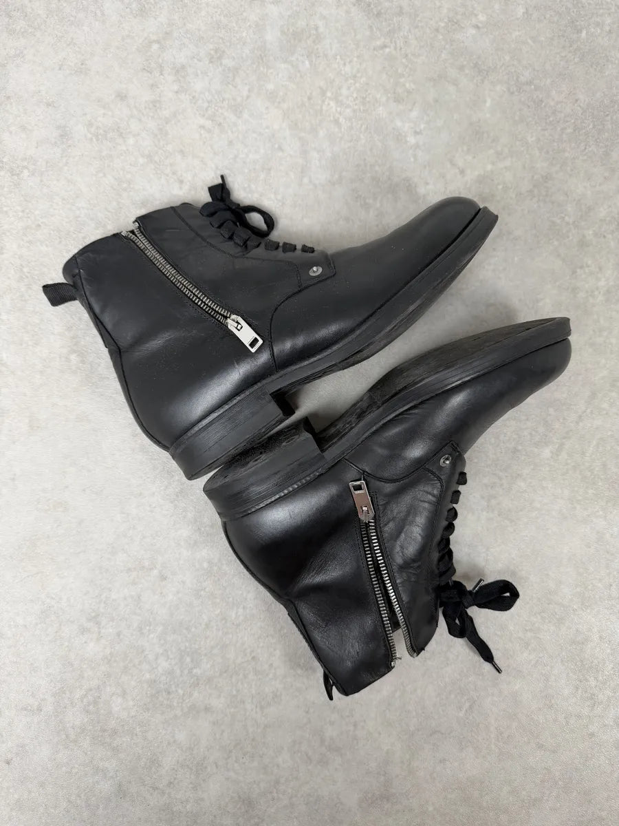 Diesel Black Classy Leather Boots LumhHqv 8