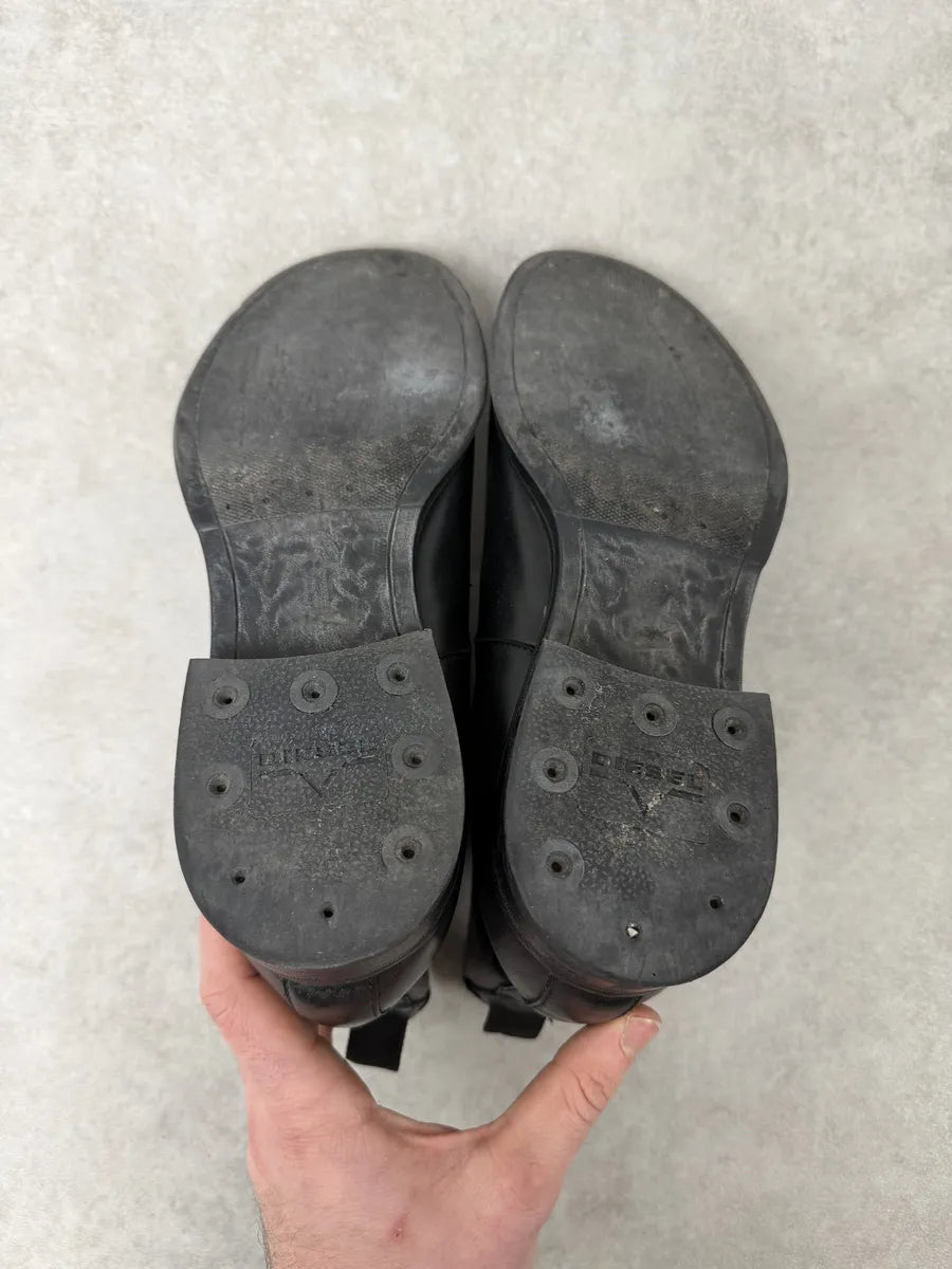 Diesel Black Classy Leather Boots LumhHqv 9