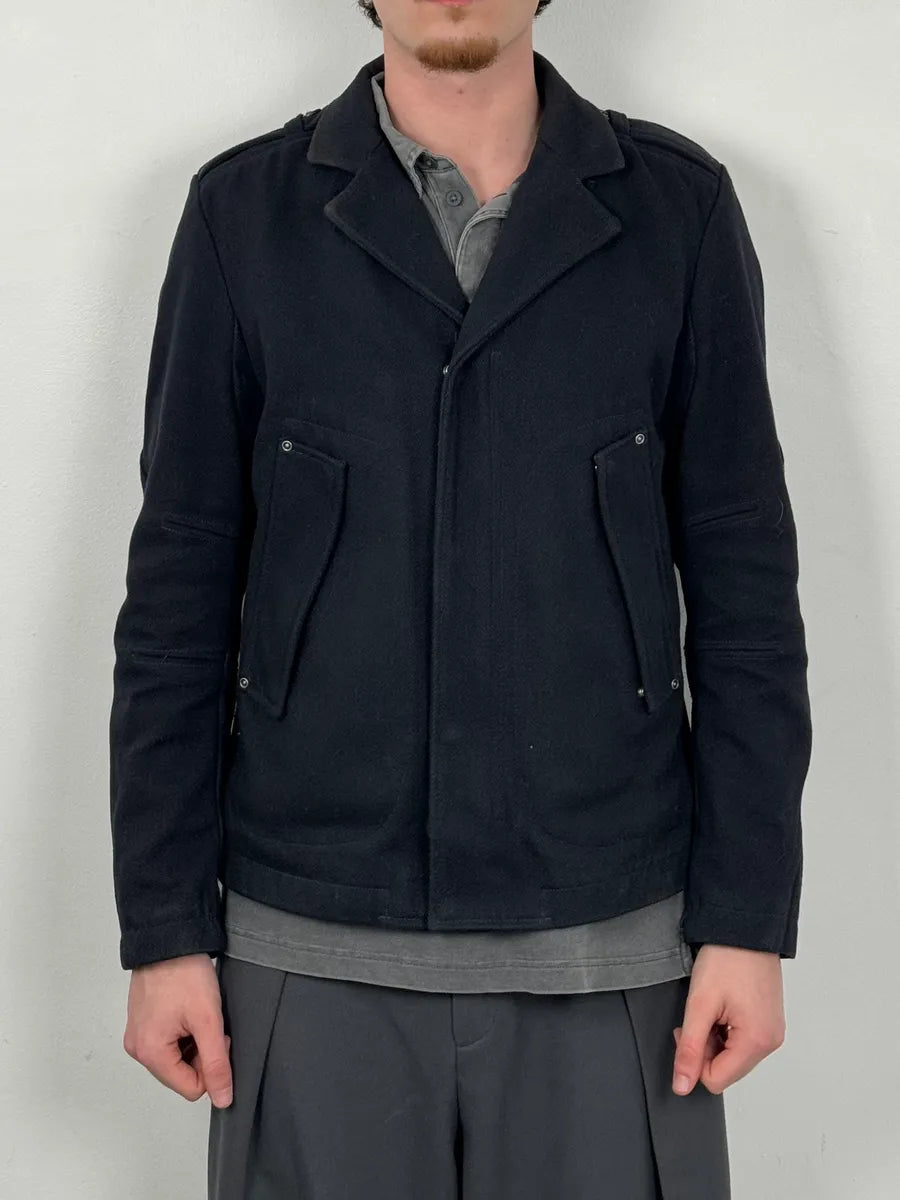 1990s Diesel Navy Wool Coat jybIDjT 1