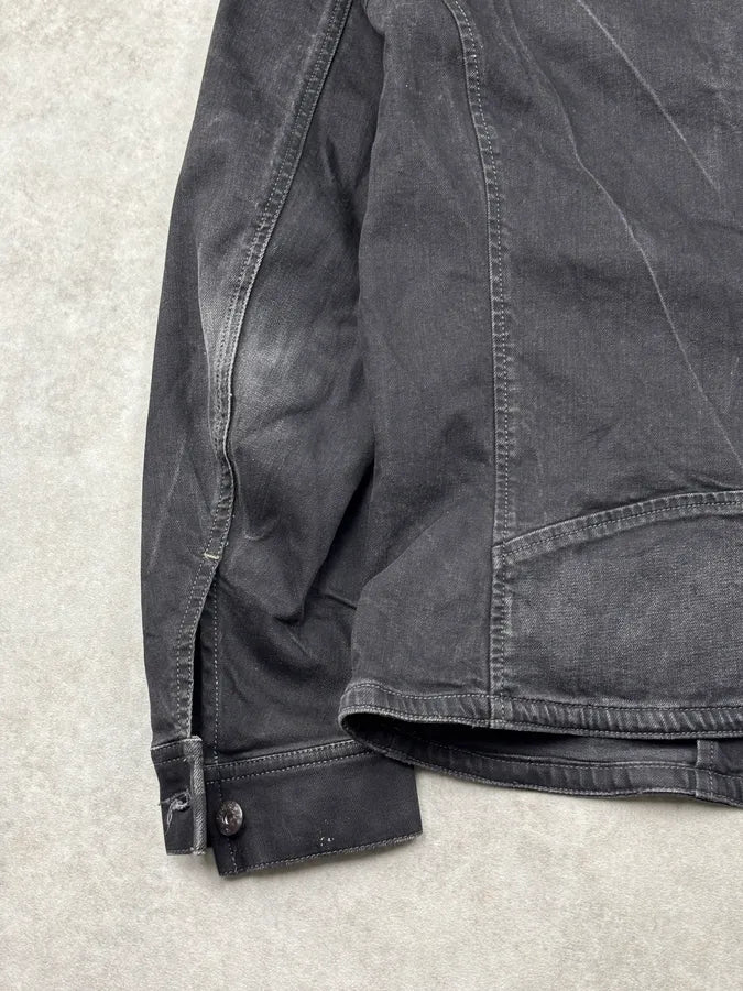 Diesel Black Eroded Biker Denim Jacket foAZFiJ 8