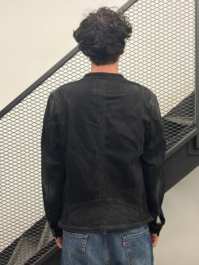 Diesel Black Eroded Biker Denim Jacket foAZFiJ 2