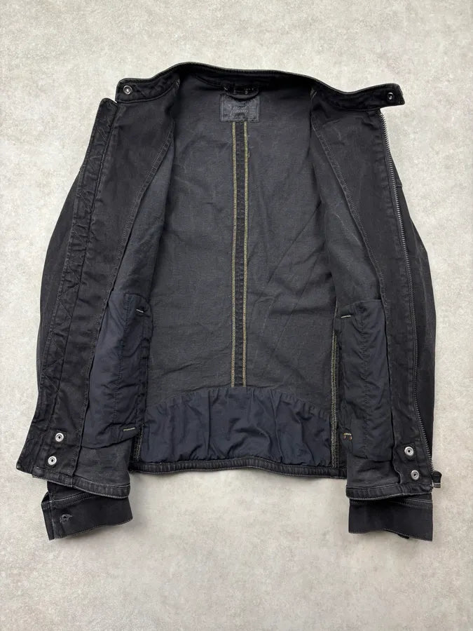 Diesel Black Eroded Biker Denim Jacket foAZFiJ 6