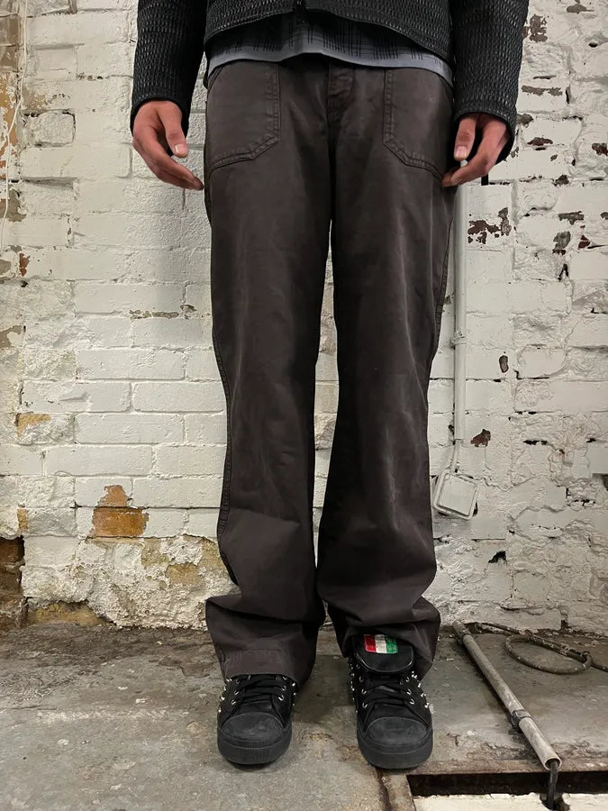 Diesel Brown Cozy Wide-Leg Pants xDrEgJQ 0