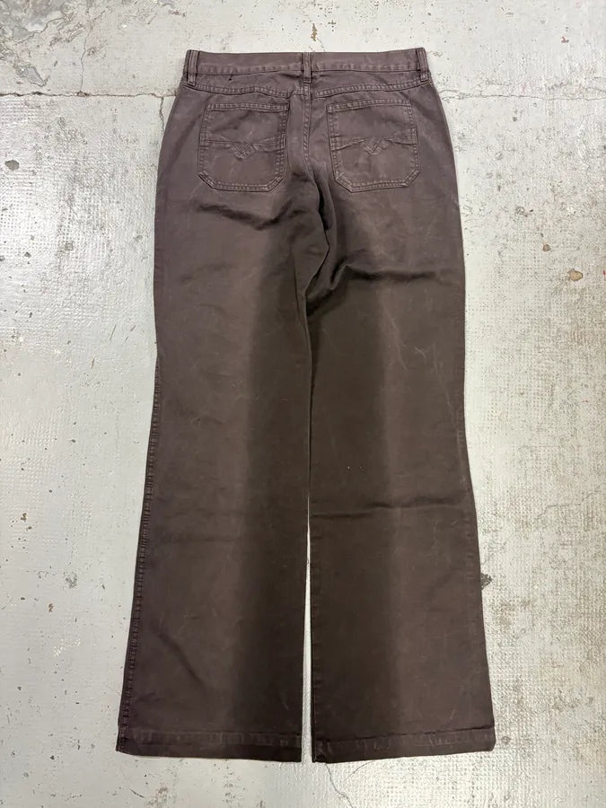 Diesel Brown Cozy Wide-Leg Pants xDrEgJQ 5
