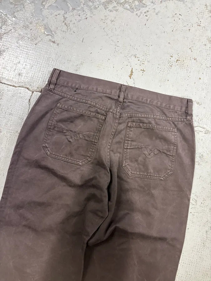 Diesel Brown Cozy Wide-Leg Pants xDrEgJQ 6