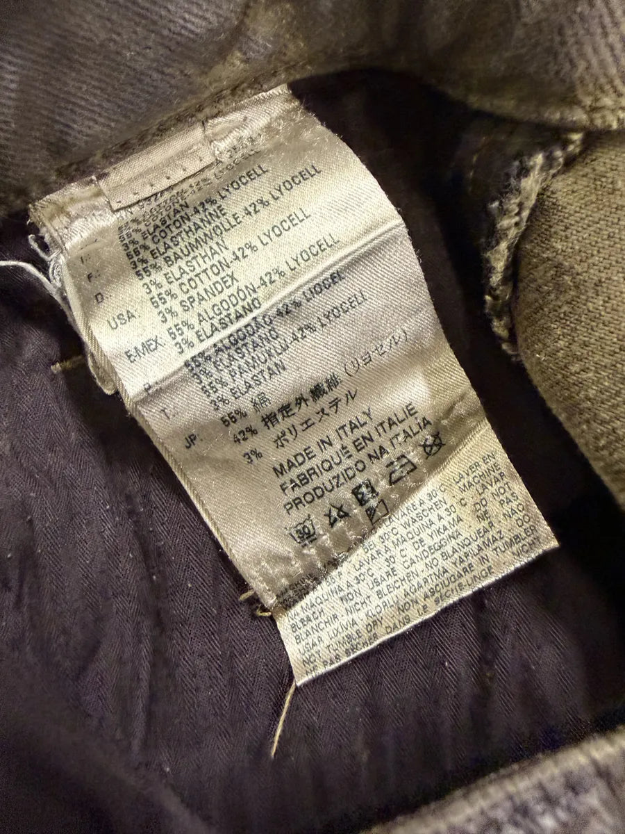 Diesel Black Gold Brown Cow Leather Dark Pants hqrMtWG 9