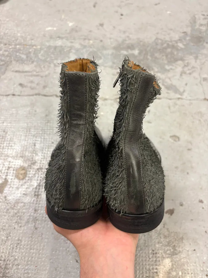 Diesel Black Gold Brown Hybrid Leather Plushed Boots JyDsjxc 6