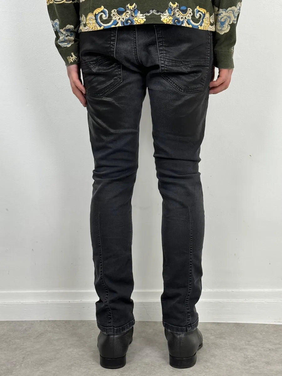 Diesel Black Gold Grey Distressed Denim Jeans tEmMwZQ 3