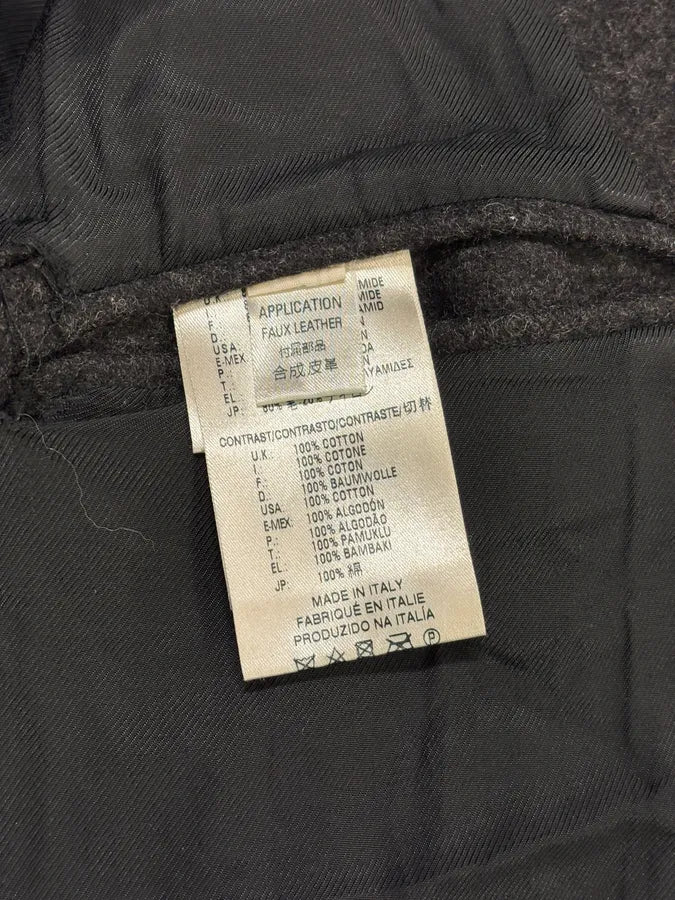 Diesel Black Gold Grey Wool Officer Buttoned Biker Jacket JwCBUsX 11