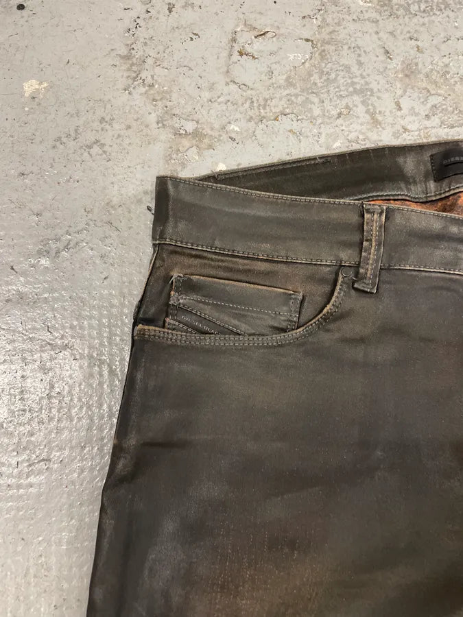 Diesel Black Gold Selvedge Slim Coated Denim (S) TMpLyOU 6