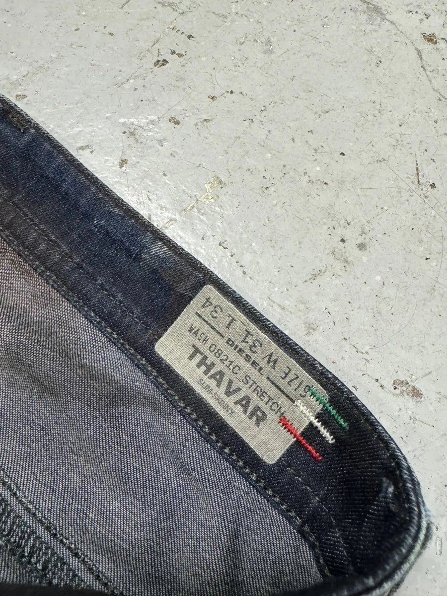 Diesel Black Label Blue Special Bleached Effect Slim Jeans LajOSdg 11