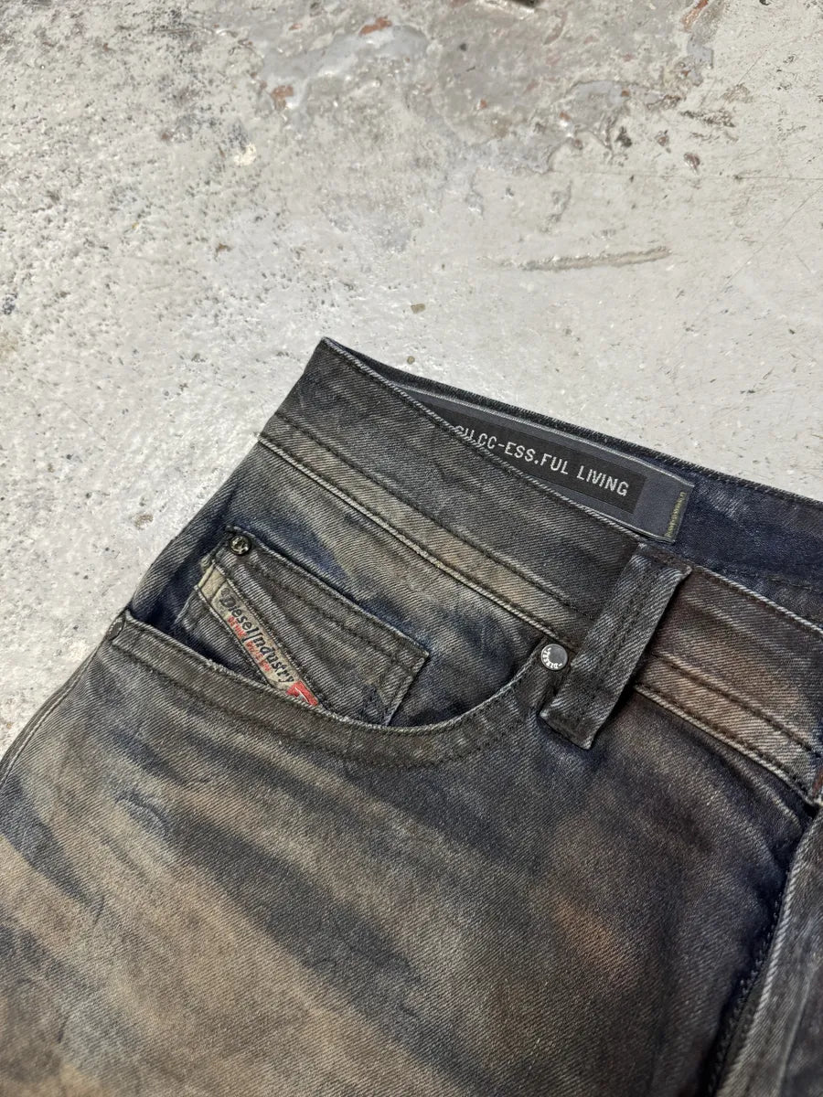 Diesel Black Label Blue Special Bleached Effect Slim Jeans LajOSdg 12