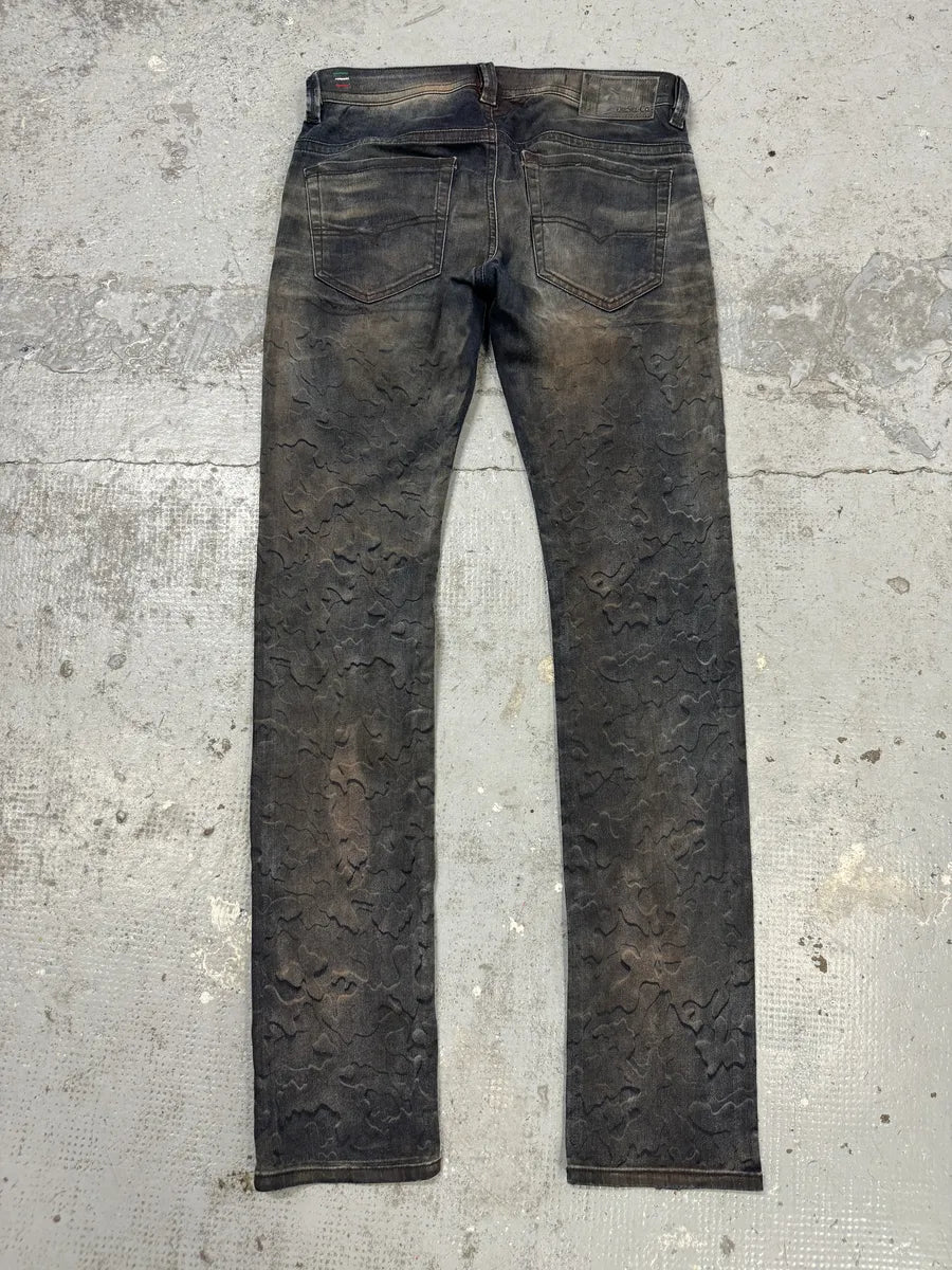 Diesel Black Label Blue Special Bleached Effect Slim Jeans LajOSdg 5