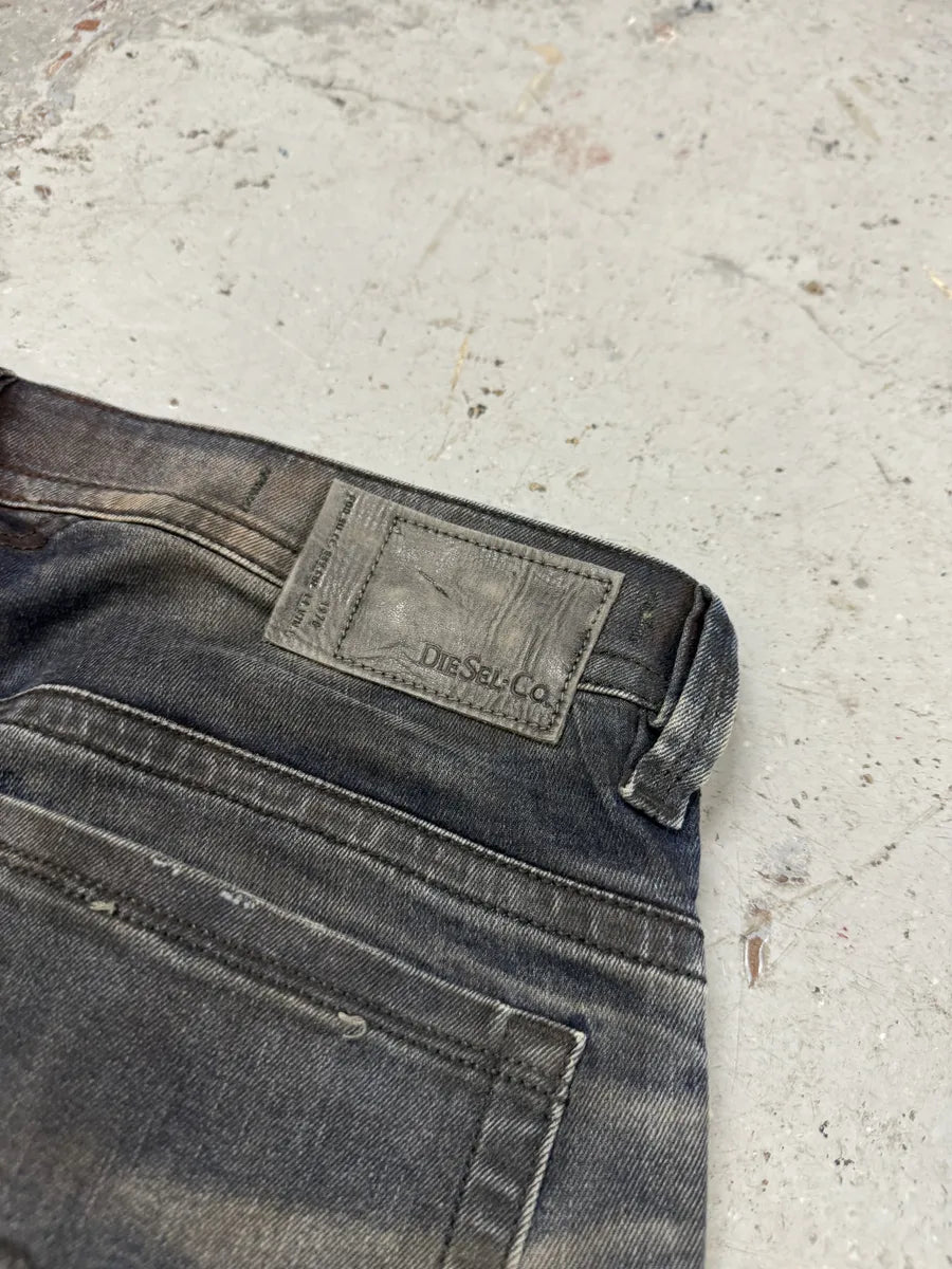 Diesel Black Label Blue Special Bleached Effect Slim Jeans LajOSdg 6