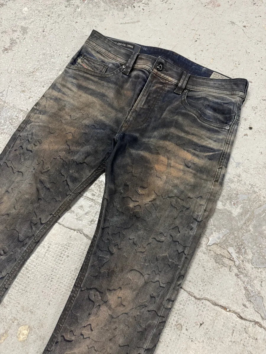 Diesel Black Label Blue Special Bleached Effect Slim Jeans LajOSdg 9
