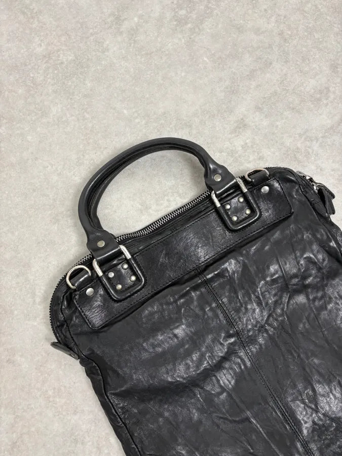 Diesel Black Leather Avant-Garde Shoulder Bag lXcMFhe 8