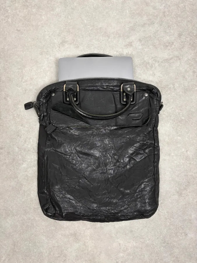 Diesel Black Leather Avant-Garde Shoulder Bag lXcMFhe 9