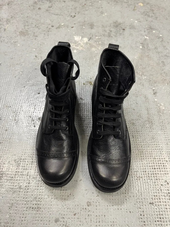Diesel Black Leather Daily Boots goCiPlp 1