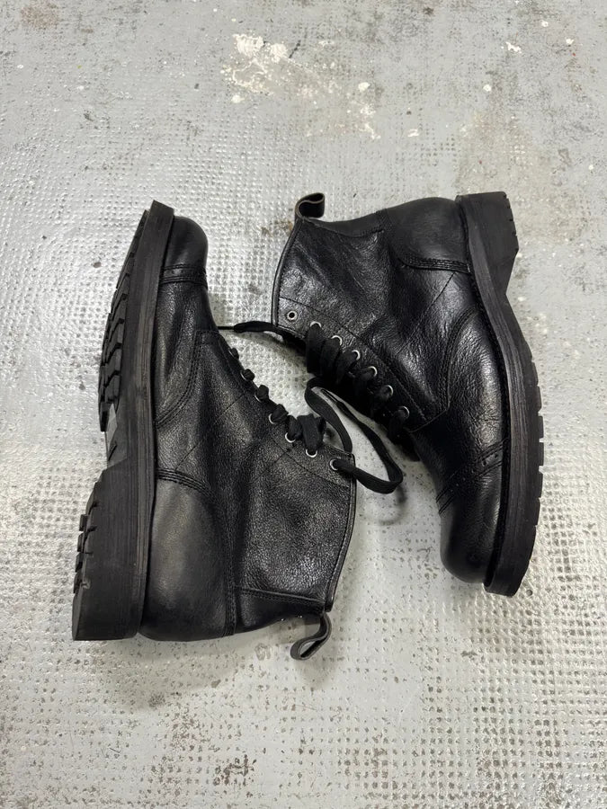 Diesel Black Leather Daily Boots goCiPlp 3