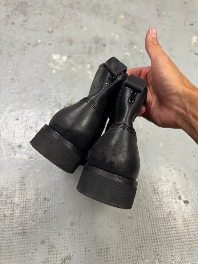 Diesel Black Leather Daily Boots goCiPlp 4