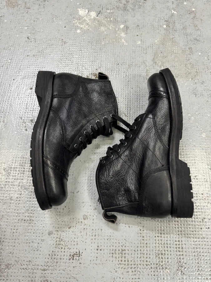 Diesel Black Leather Daily Boots goCiPlp 5