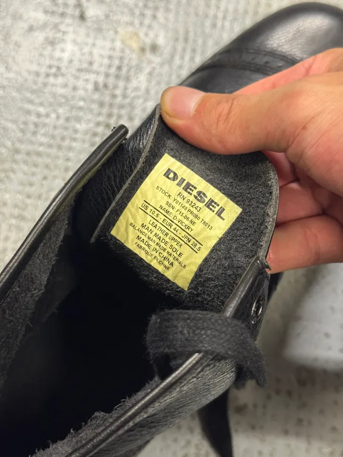 Diesel Black Leather Daily Boots goCiPlp 7